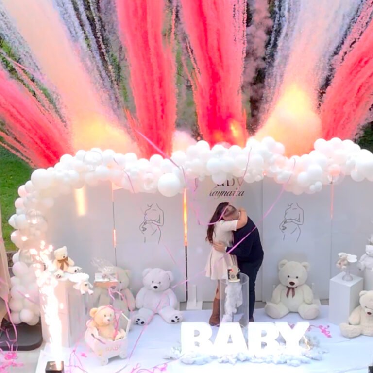 Feu d'artifice pour une soirée gender reveal organisée par Fire Event